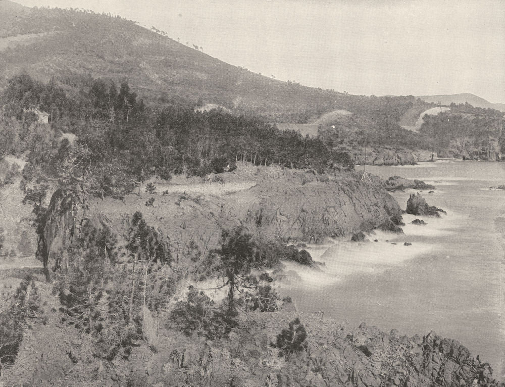 VAR. Côte de L'estérel. Rochers du Trayas 1900 old antique print picture